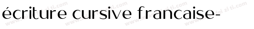 écriture cursive francaise字体转换